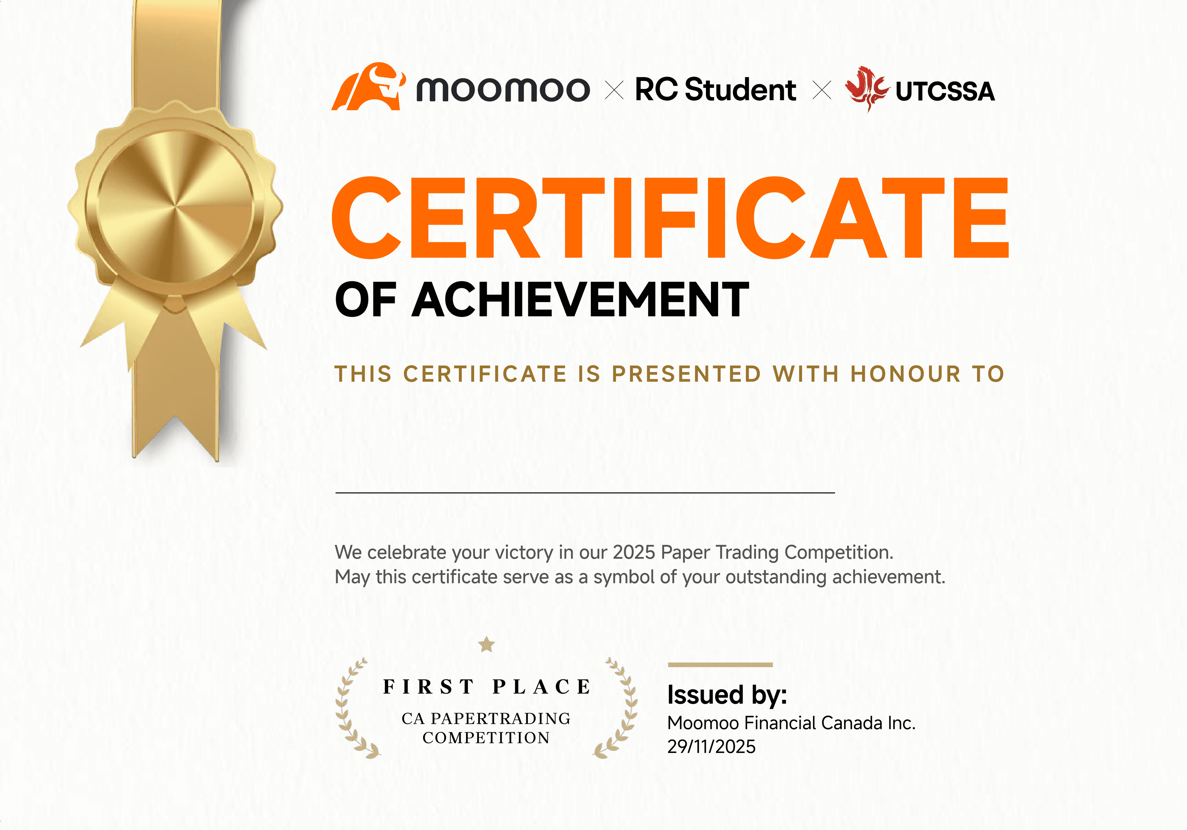 Certificate of Achievement